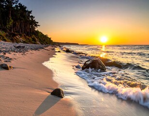 Sunrise over a tranquil beach (3)