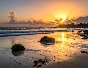 Sunrise over a tranquil beach (4)
