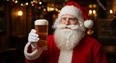 Santa claus with beer