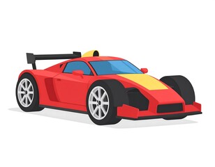 Naklejka premium Red racing car illustration