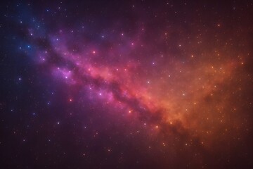 Obraz premium Abstract purple galaxy nebula with glowing stars, dreamy cosmic design ideal for space, fantasy, and futuristic creative projects.