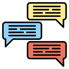 Communications lineal color icon