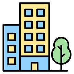Property Estate lineal color icon