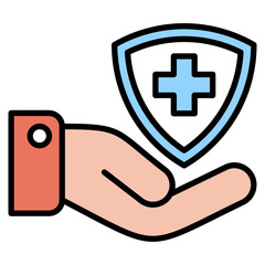 Insurance lineal color icon