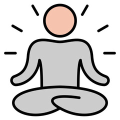 Meditation lineal color icon