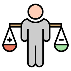 Balance lineal color icon