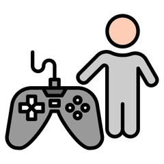 Gaming lineal color icon