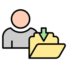 Job Application lineal color icon