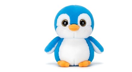 Obraz premium Adorable Blue Penguin Plush Toy.