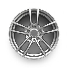Fototapeta premium Luxury SUV Polished Alloy Rim in Rain Reflection