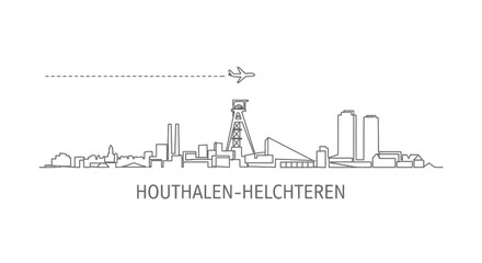 HouthalenHelchteren Skyline with Belgium, and Minimalist.