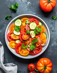 Fresh Tomato and Cucumber Salad