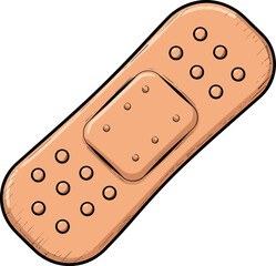 Adhesive bandage plaster for wound care medical treatment health protection.