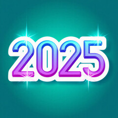 Futuristic Neon Typography with Sparkling Effects and Festive Background - Modern Infographic Vector Style