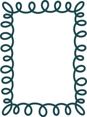 Decorative swirl frame vector illustration isolated on white background suitable for various design projects