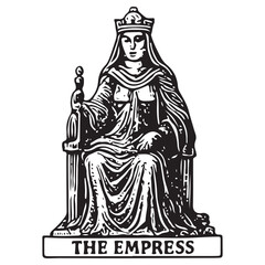 Divine Empress Tarot Card, Feminine Power Symbol, Vintage Fertility & Nurturing Art