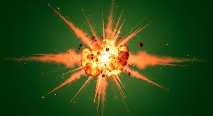 Fototapeta premium Explosive Blast Impact Effect.