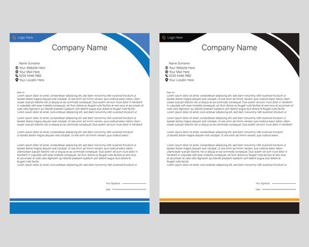 Modern Corporate professional and creative letterhead design template.   Clean letter head, Business letterhead design template vector design.