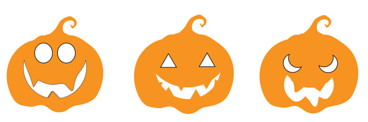 set of halloween pumpkins EPS 10
