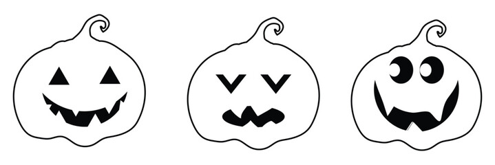 set of halloween pumpkins EPS 10
