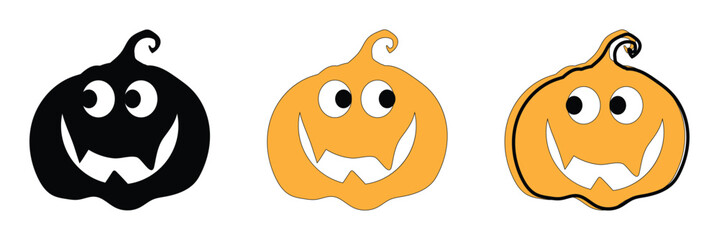 set of halloween pumpkins EPS 10
