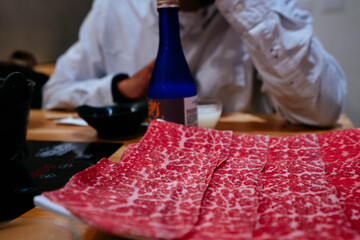 Savoring Premium Wagyu Beef Slices