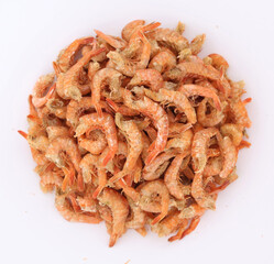 Close-up of Dried Shrimps as Culinary Ingredient