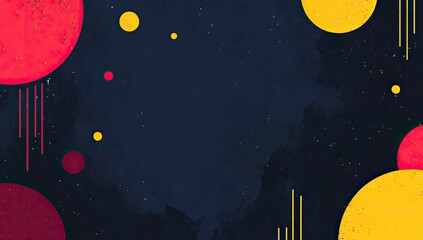 Abstract background with vibrant circles and lines