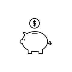 Money Finance Business Line Icon