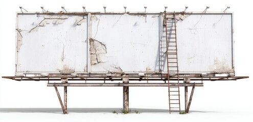 Weathered billboard, showing signs of age and neglect