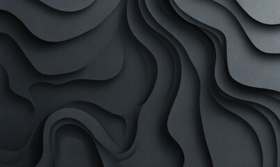 Dark, layered, abstract shapes