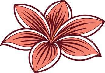 Coral Bean Flower Illustration. Bright Coral Bean Botanical Artwork. Elegant Coral Bean Plant Design. Coral Bean Decorative Floral Drawing. Isolated Coral Bean Bloom Illustration. Beautiful Coral Bean