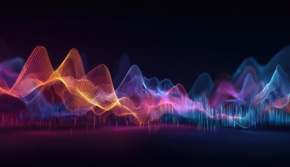 Abstract digital wave pattern in vibrant colors