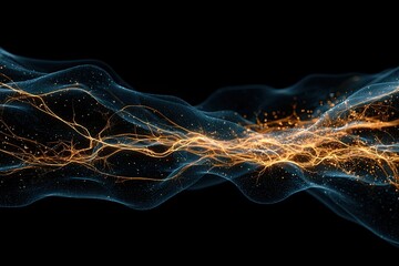 Abstract digital waves of energy