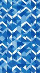 Geometric Blue Pattern with Triangles and Shapes Creating a Modern Design.