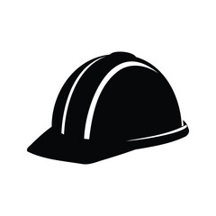 Graphic illustration of a hard hat for construction or safety use, construction helmet silhouette vector illustration