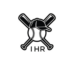 IHR Modern Sports Company logo. IHR Baseball Company design for entrepreneur and business. IHR Team Branding best icon. 
