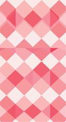 Fototapeta premium Geometric pattern of pink and white diamonds creating a visual design.