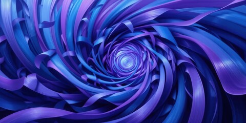 Deep Sea Rhapsody  Ultramarine and Lavender Ribbons in Harmony