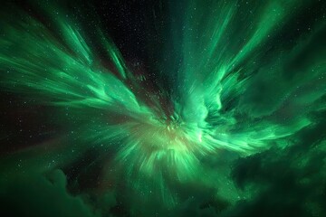 Majestic aurora borealis display against a night sky