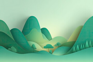 Pastel Mountainscape
