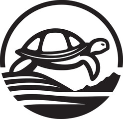 turtle logo on white background, vector illustration eps10