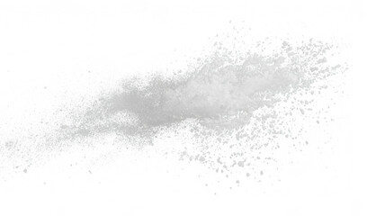 Dynamic white snow splash explosion, transparent PNG cutout, isolated background