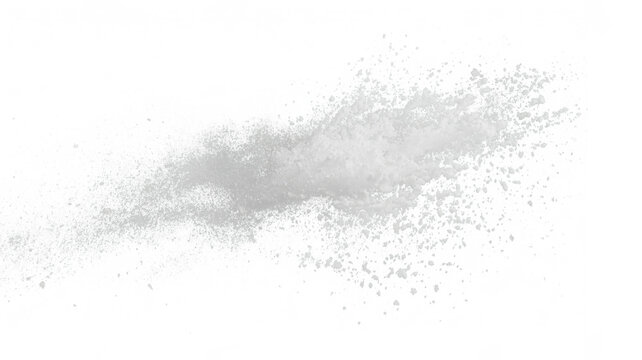 Dynamic white snow splash explosion, transparent PNG cutout, isolated background