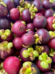 Fresh Mangosteen Fruit Closeup”