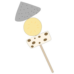 fishcake stew food simple illustration
おでん　食べ物　イラスト　シンプル