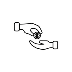 Money Finance Business Line Icon