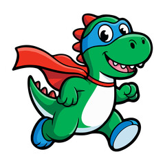 T-Rex Dinosaur Character Vector Illustration – Funny Prehistoric Animal Clipart Drawing for Kids and Design