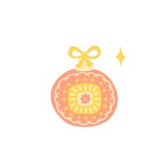 Christmas tree decorations in the form of balls. Vector illustration on a transparent background.