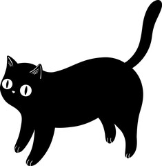Black cat cartoon